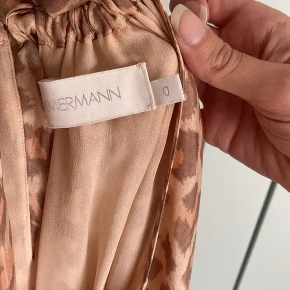 SOLD Zimmermann 100% Silk Kirra Belted Tiered Dress 0 XS - Picture 5 of 8